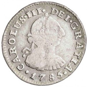 Аверс монеты Перу, ½ реала, 1785-1789