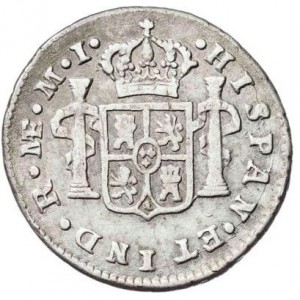 Реверс монеты Перу, ½ реала, 1785-1789