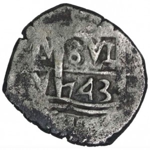Реверс монеты Перу, 1 реал, 1729-1747