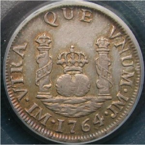Реверс монеты Перу, 1 реал, 1760-1772