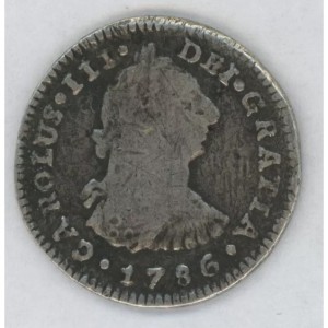 Аверс монеты Перу, 1 реал, 1785-1789