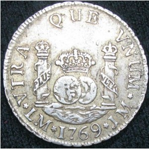 Реверс монеты Перу, 2 реала, 1760-1772