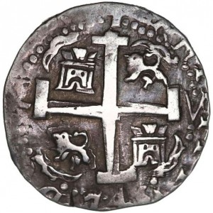 Аверс монеты Перу, 4 реала, 1729-1747