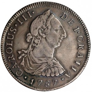 Аверс монеты Перу, 4 реала, 1785-1789
