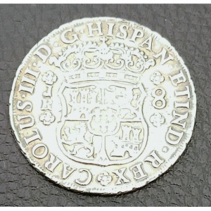 Аверс монеты Перу, 8 реалов, 1770-1771