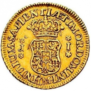 Реверс монеты Перу, 1 эскудо, 1751-1753