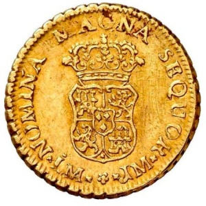 Реверс монеты Перу, 1 эскудо, 1754-1759
