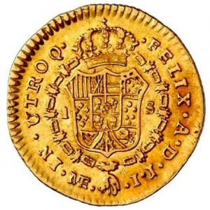 Реверс монеты Перу, 1 эскудо, 1785-1789