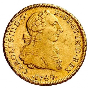 Аверс монеты Перу, 2 эскудо, 1763-1770