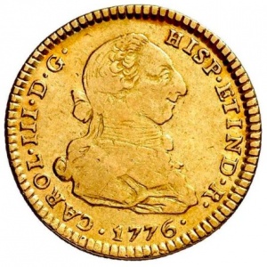 Аверс монеты Перу, 2 эскудо, 1772-1784