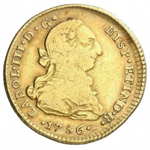 Аверс монеты Перу, 2 эскудо, 1785-1789