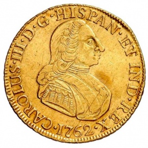 Аверс монеты Перу, 4 эскудо, 1761-1762