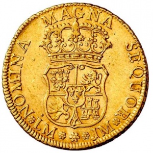 Реверс монеты Перу, 4 эскудо, 1761-1762
