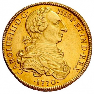 Аверс монеты Перу, 4 эскудо, 1768-1771
