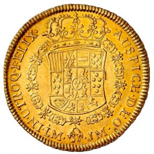 Реверс монеты Перу, 4 эскудо, 1768-1771