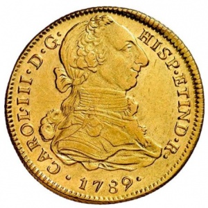 Аверс монеты Перу, 4 эскудо, 1785-1789