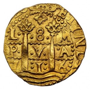 Реверс монеты Перу, 8 эскудо, 1710-1746