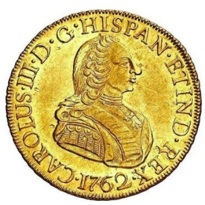 Аверс монеты Перу, 8 эскудо, 1761-1762