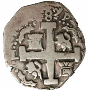 Аверс монеты Перу, 8 реалов, 1726-1746
