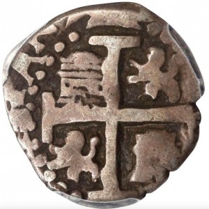 Реверс монеты Перу, ½ реала, 1701-1728