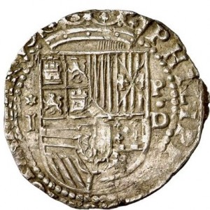 Аверс монеты Перу, 1 реал, 1570-1577