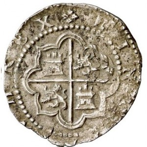 Реверс монеты Перу, 1 реал, 1570-1577