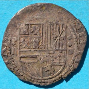Аверс монеты Перу, 2 реала, 1570-1577