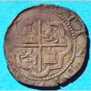 Реверс монеты Перу, 2 реала, 1570-1577
