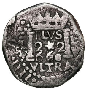 Аверс монеты Перу, 2 реала, 1659-1660