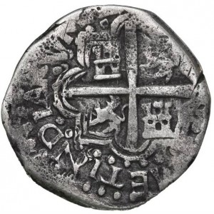Реверс монеты Перу, 2 реала, 1659-1660
