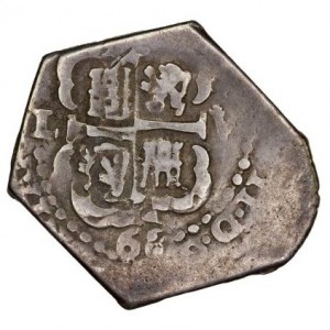 Аверс монеты Перу, 2 реала, 1684-1701