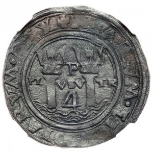 Реверс монеты Перу, 4 реала, 1568