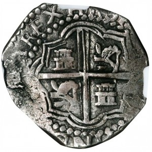 Реверс монеты Перу, 4 реала, 1659-1660