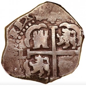 Реверс монеты Перу, 4 реала, 1684-1700