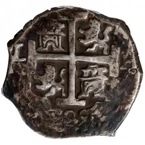 Реверс монеты Перу, 4 реала, 1701-1728