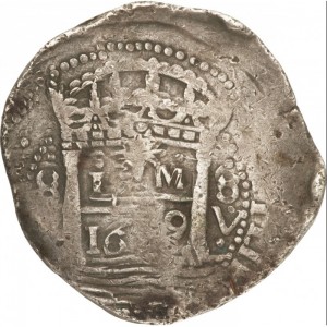 Аверс монеты Перу, 8 реалов, 1659-1660