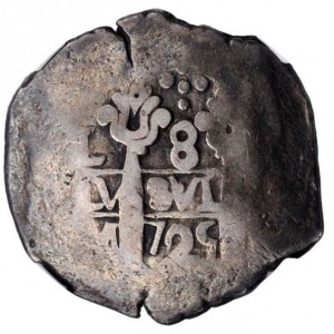 Аверс монеты Перу, 8 реалов, 1725-1726