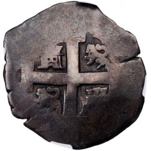Реверс монеты Перу, 8 реалов, 1725-1726