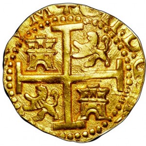 Реверс монеты Перу, 4 эскудо, 1696-1701