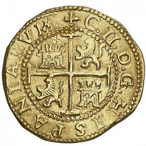 Реверс монеты Перу, 8 эскудо, 1696-1701