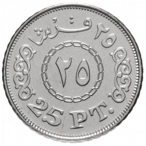 Реверс монеты Египет, 25 пиастров, 2008-2025