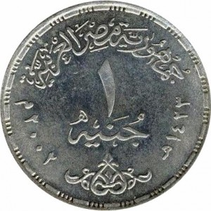 Аверс монеты Египет, 1 фунт, 2002, 100 лет Каирскому египетскому музею