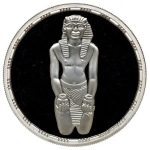 Реверс монеты Египет, 5 фунтов, 1994, Коленопреклоненный король Пепи I