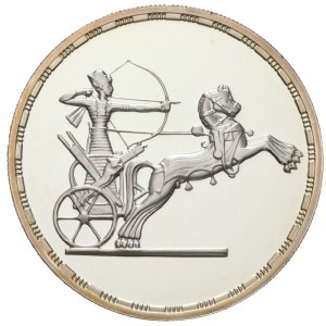 Реверс монеты Египет, 5 фунтов, 1994, Лучник в колеснице