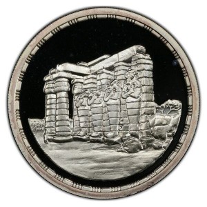 Реверс монеты Египет, 5 фунтов, 1994, Руины Карнака