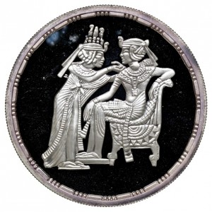 Реверс монеты Египет, 5 фунтов, 1994, Трон Тутанхамонов