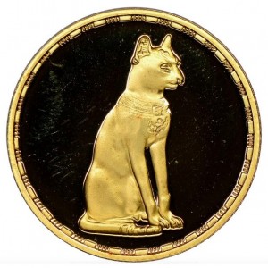 Реверс монеты Египет, 50 фунтов, 1994, Кошка Гайер-Андерсона