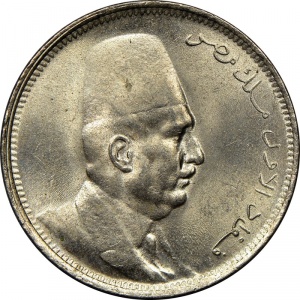 Аверс монеты Египет, 2 миллима, 1924