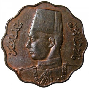 Аверс монеты Египет, 5 миллим, 1938-1943
