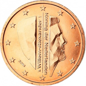 Аверс монеты Нидерланды, 2 евроцента, 2014-2026